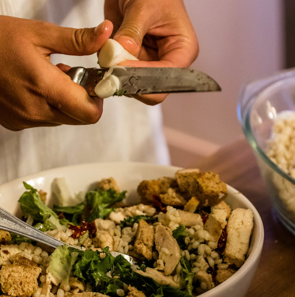 Cooking class in Dubrovnik, finishing dish